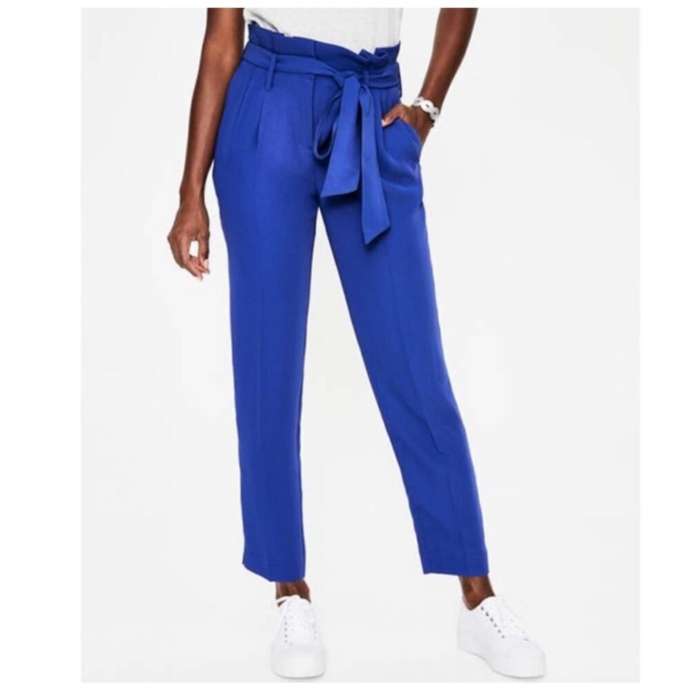 Boden Melina Paperbag Ankle Pants in Cobalt Blue Size 4‎ Petite